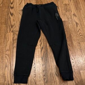 GOAT Boys Jogger Pants Black Size Medium